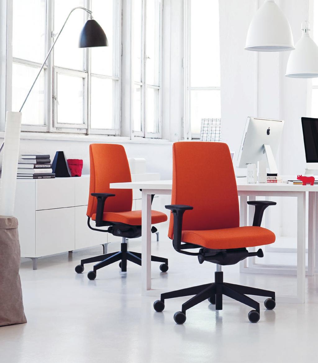 Motto is a fully upholstered, ergonomic swivel chair with elegant lines.