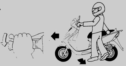 WARMING UP THE ENGINE To protect the engine, please warm up the engine 1~3 minutes before riding. Do not immediately accelerate when the engine is cold.