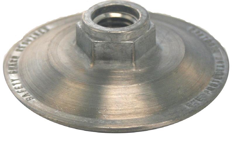 THROW-AWAY MOUNTING FLANGES: ZINC DIE CAST For Types 27 & 28 - Depressed Center Wheel Zinc Die Cast For 6 (152.mm) through 9 (228.