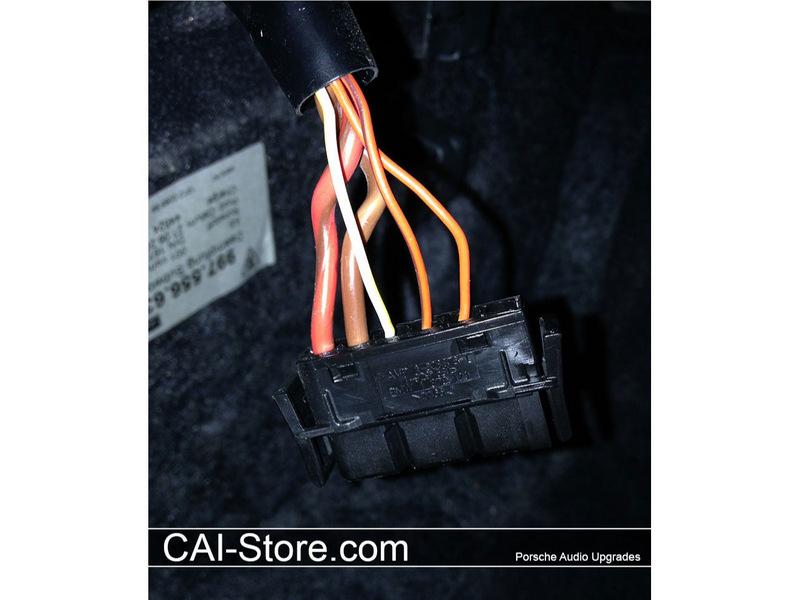 Step 4 Connecting the Optional Subwoofer Retention Harness Note: The connections described bellow show how the connections are made directly at the subwoofer in a Cabriolet or Cayman with the