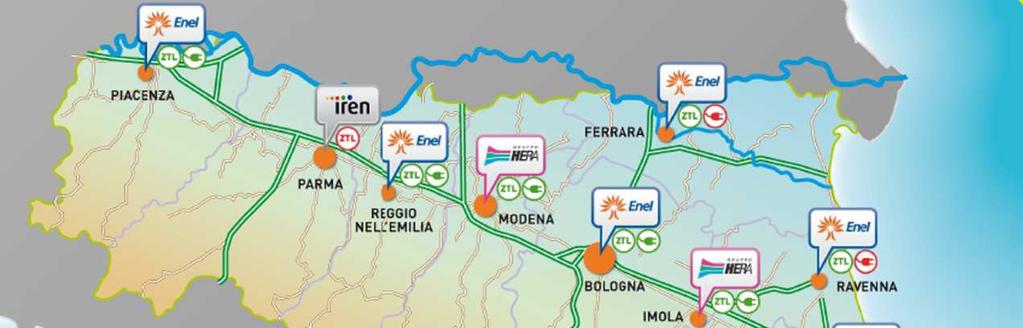 Emilia Romagna and Enel for an interoperable system From City to Region: a new mobility dimension The first project in Europe for the electric mobility at Regional Level 11