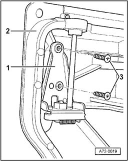 Page 16 of 19 72-72 - Remove rear backrest upholstery in area near lock.