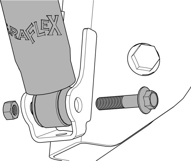 8 www.teraflex.com SUPPORT REAR AXLE Remove E-brake cables from axle.