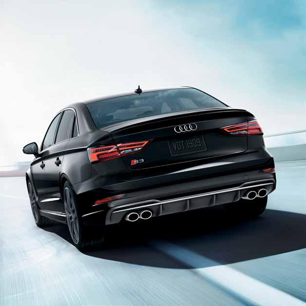 Powerful performance drives us forward. The bold look of the Audi S3 Sedan only hints at the powerful performance that s housed under the hood.