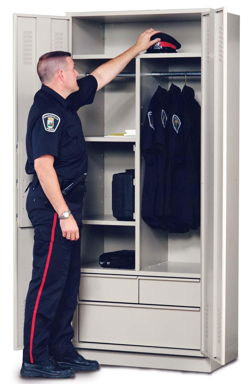 Personnel Duty Lockers 13 All DSM duty lockers are designed with deep storage space for larger equipment.
