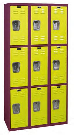 1-double hook only for triple tier and 1-double and 1-single hook for 9 wide openings 30 and higher WARRANTY: Lifetime SIZES: See page for standard wardrobe locker sizes Upgrade to AMP-1003E Elite