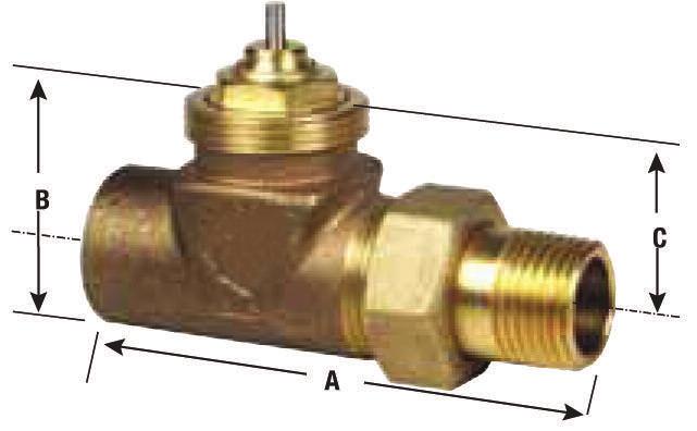 pipe) 3/4 valve body (for 7/8 (22mm) OD copper pipe) 2.29 (58.17) 1.60 (40.64) 1.60 (40.64) 7.8oz (220g) 8.