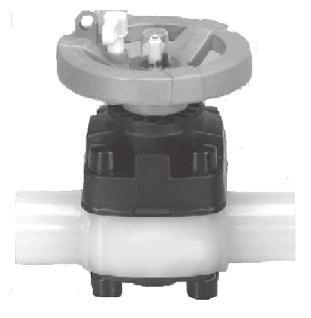 (ECTFE) - Valves T-342 MANUAL DIAPHRAGM VALVE * Air actuated options available. Consult factory for details.