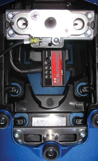 FIG.G 14 Using the supplied velcro, secure the PCFC in the tail section. The PCFC can be installed as shown in Figure G or to the inner fender.