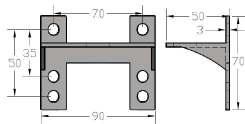 panel or on a 2" pipe. When mounting on a 2" pipe, a "U" Bolt is required, which can be supplied optionally.