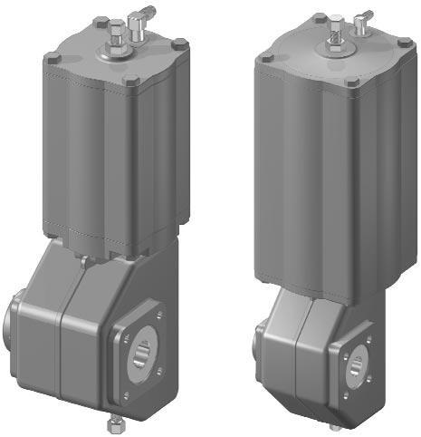 1-SERIES PNEUMTIC CYLINDER CTUTORS 1-Series piston actuators are available in either doubleacting or spring-return versions. The Series 1C and 1J provide for mounting in accordance with ISO 5211/1.
