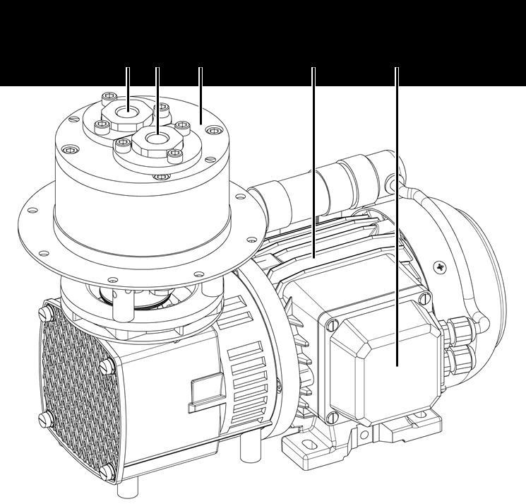 Design and function Diaphragm Pumps N 026 FT.16 E and N 726 FTE 5. Design and function Design 1 Pneumatic outlet 2 Pneumatic inlet 3 Pump head 4 Motor 5 Terminal box Fig. 1: Diaphragm pump N 026 FT.