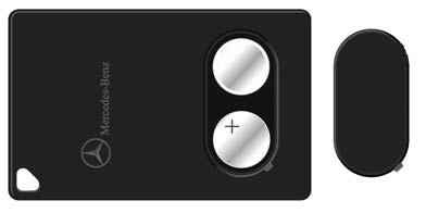 Press button on card briefly to check unlocking mode selected for card Selective: LED (1) illuminates Global: LED (2) illuminates Keyless Go Card The LEDs will also indicate how card was last used