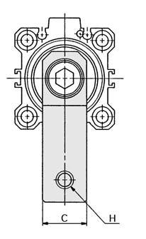 Rotary Clamp Cylinder/Standard Series MK Rear flange/mkg 4-G (special cap bolt) 2-ø.3 +0.