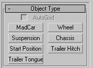 Once installed MadCar can be created from: Create>Helpers>MadCar: Plug-in includes the following object types: Chassis is for car frame.
