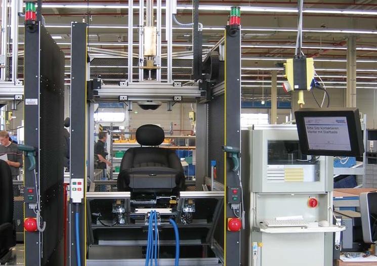 Seat Test Systems for testing all functions of a seat before mounting in to the vehicle Cable loom Electronic control units (diagnosis) Travers