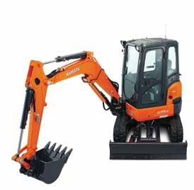 COMPACT EXCAVATORS BOBCAT/E10 29" width for ease of access and gate entry Zero tail swing for close up work against walls Easily transported at only 2,600 lbs BOBCAT/E26 Zero tail swing for close up