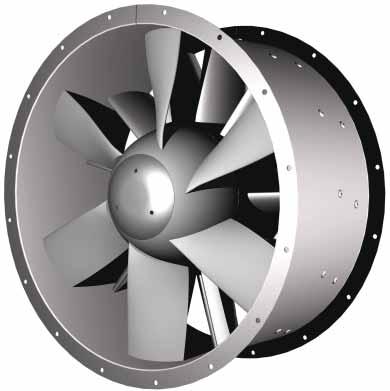 Types AZN for duct installation The AZN is the first in the ZerAx series of axial flow fans. The range comprise standard fans in 9 installation sizes with rotor diameters from Ø500 to Ø1250 mm.