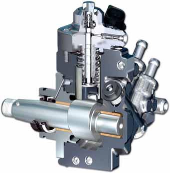 Common rail injection system High-pressure pump CP 4.1 The high-pressure pump is a single-piston reciprocating pump. It is driven by the crankshaft at engine speed through the timing belt.