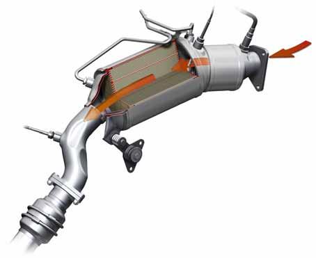 Design The diesel particulate filter and the oxidising catalytic converter are installed separately in a common housing.