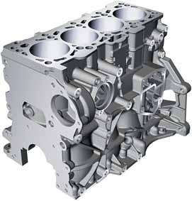 Engine mechanicals Cylinder block The cylinder block of the 2.0-litre TDI engine with common rail injection system is made of cast iron with lamellar graphite.