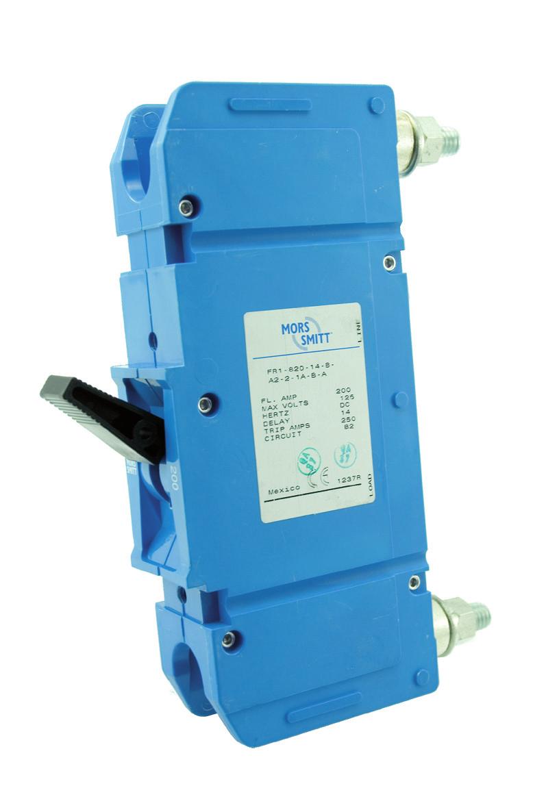FR circuit breaker - hydraulic magnetic, railway, Datasheet very high current Features Ideal for very high current applications Precise, temperature independent operation Panel mount Integrated