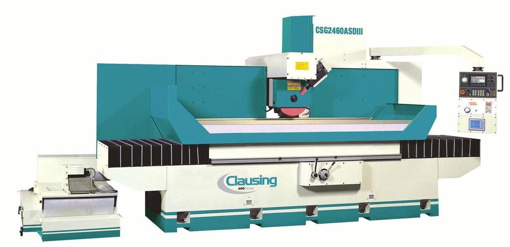 Clausing PRECISION Precision AUTOMATIC ASDlll SURFACE Automatic GRINDERS Surface Grin CLAUSING LARGE CAPACITY PRECISION ASDIII AUTOMATIC SURFACE GRINDERS Shown with optional MPG,Dynamic Balancer,