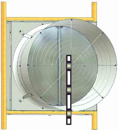 Installing the new Door ssembly and Cone 6" Hyflo Retrofit Kit Leveling Doors and tightening down Cone Hardware Use a Level and rotate the Cone and Door ssembly until the Center Screen Wire (Item 1,