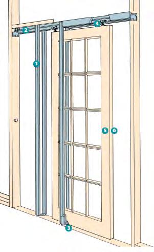 Solutions for Sliding Doors DICTAMAT 50 Rail Sets for the DICTAMAT 50 - Complete Set for Wall Pockets The complete set for wall pockets makes it easy to let disappear open sliding doors in the wall.