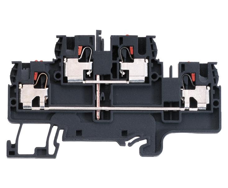 Multi-tier blocks with push-in connection WTP 2,5/4 E Multi-tier block with push-in connection for mounting on TS 5 Multi-tier block, gray WTP 2,5/4 E 56.20.7055.
