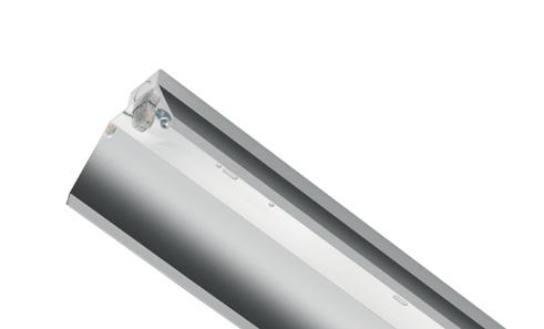 ROD ROD T5 OPTICAL SYSTEMS Luminaire is constructed to use with linear fluorescent lamps T5. Luminaire housing is made of sheet steel, surface treated with white powder coated colour.
