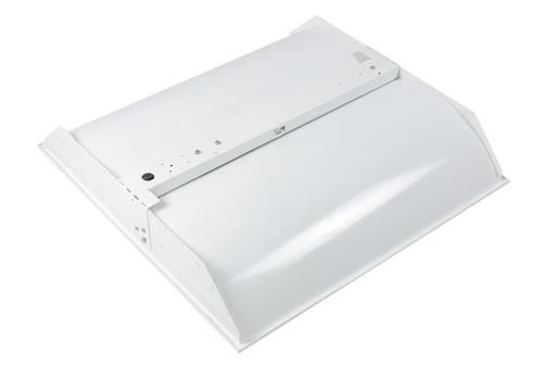 Housing of luminaire is made of sheet steel of thickness 0,6mm. Standard surface treatment - white powder coated colour (RAL 9003).