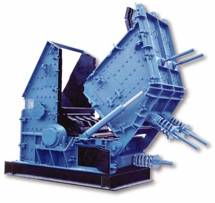 Above photograph features a 428 Trakpactor fitted with the optional side conveyor and magnet IMPACT CRUSHER Crusher type: Feed opening: Rotor Width: Rotor Diameter: Crusher frame: Rotor: Blowbars: