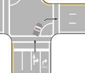 ONE WAY ONE WAY ONE WAY Figure 3-1 Figure 3-2 Lane Position when Turning When turning at an intersection, use the pavement markings, signs or signals for direction on how to proceed.