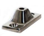 250 for ball joints M5 Cast stainless steel, polished 2 x 7/8 footprint 3/4 stand off 64.