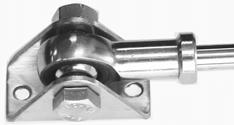 833 and M8 swivel-end #62.538 Bracket size: 45 x 23 mm; Mounting: 19 mm high.