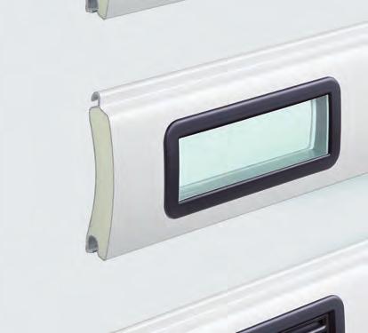 Ventilation grilles made of long-lasting plastic are arranged across the entire profile width.