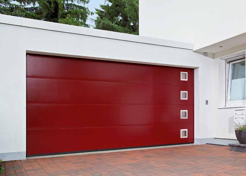 preferred colour Ruby red, RAL 3003 Hörmann aluminium entrance door