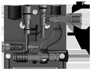 PVP Inlet Module Accessories PVPC with Check Valve The PVPC external pilot pressure adapter with check valve is an accessory in the M-port available for PVP inlet modules with integrated pilot