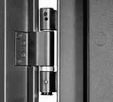The hinges are available in a galvanized powder-coated (standard for high-acoustic-rating and flush-closing doors) or a high-quality stainless steel version.