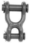 Chains & Twin Clevis Link Available in three popular sizes. Body is forged and heat treated carbon steel. All pins Alloy Steel - Quenched and Tempered. Features quick and easy assembly.