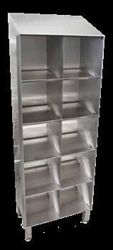 Boot racks Wall mounted option FSBR-8W Space saving, easy clean design Plastic free prongs BZP Castors, also available with stainless steel