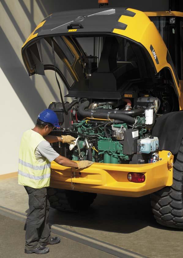 Maintain your uptime Principle service points (radiator, battery, oil, air and hydraulic filters) are easily
