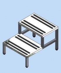 Foot steps and medical cabinets Foot steps are made of stainless steel * four small feet adjustable
