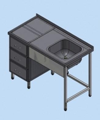 0 WT-03.0 Medical working table with cupboard. WT-08.