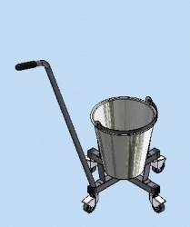 Buckets, bowls holders, infusion holders Mobile buckets MH are made