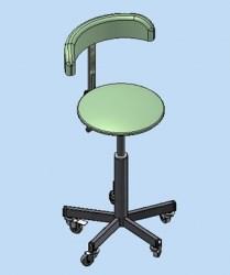 MS-02 * height adjustable hydraulically * seat without upholstery
