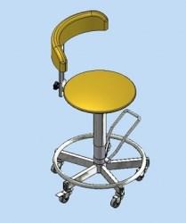 pneumatically * upholstered seat MS-04 * height adjustable