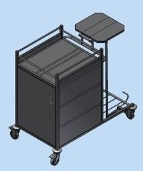 TB-01 Trolley for plastic bags, single, 30l, with lid.