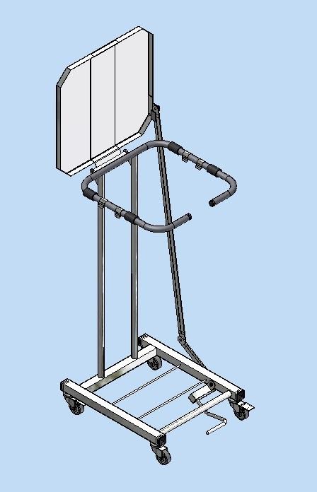 TB-01 TB-03 Trolley for plastic bags, double, 60l, with lid.
